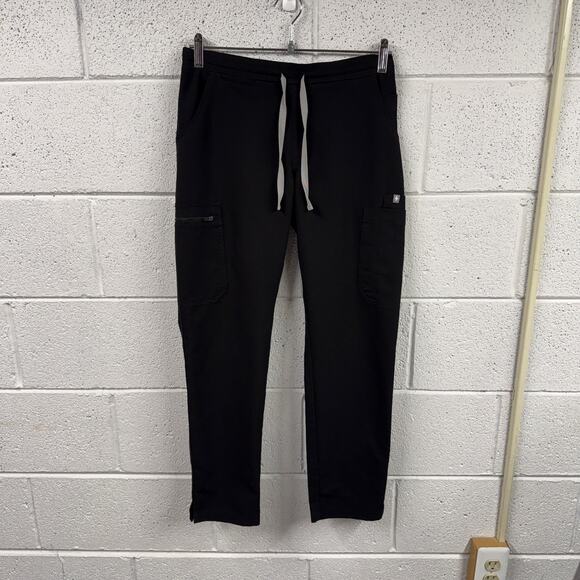 Figs Womens XSP Yola Skinny Scrub Pants Pockets Medical Career Uniform Black - Picture 1 of 12
